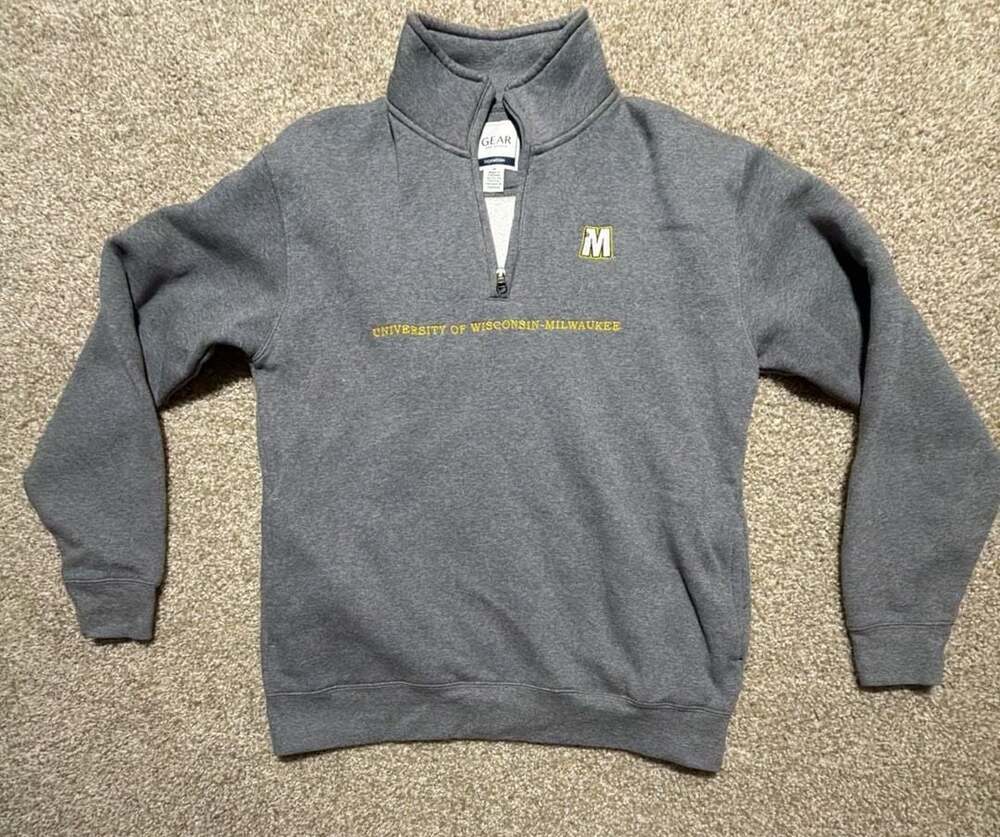 Gear For Sports Big Cotton University of Wisconsin-Milwaukee 1/4 Zip